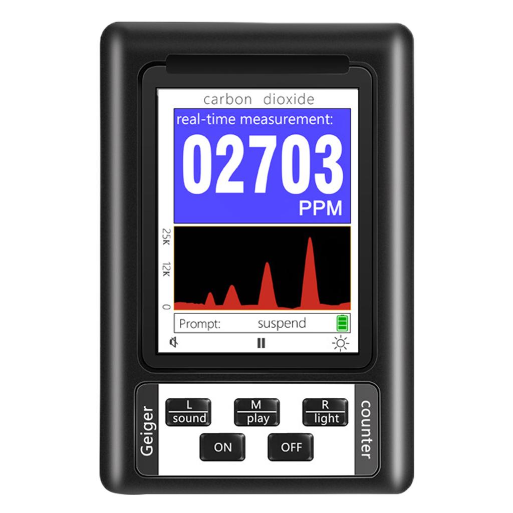 Intelligent Air Quality Monitor Portable Professional for Household Home Black