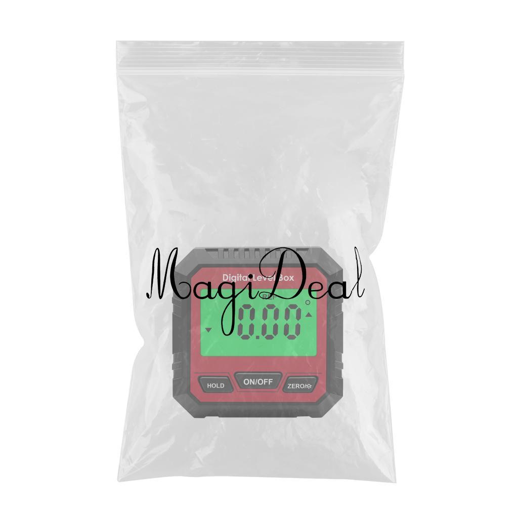 Digital Level Angle Gauge Backlit LCD for Masonry Without blisters Black Red