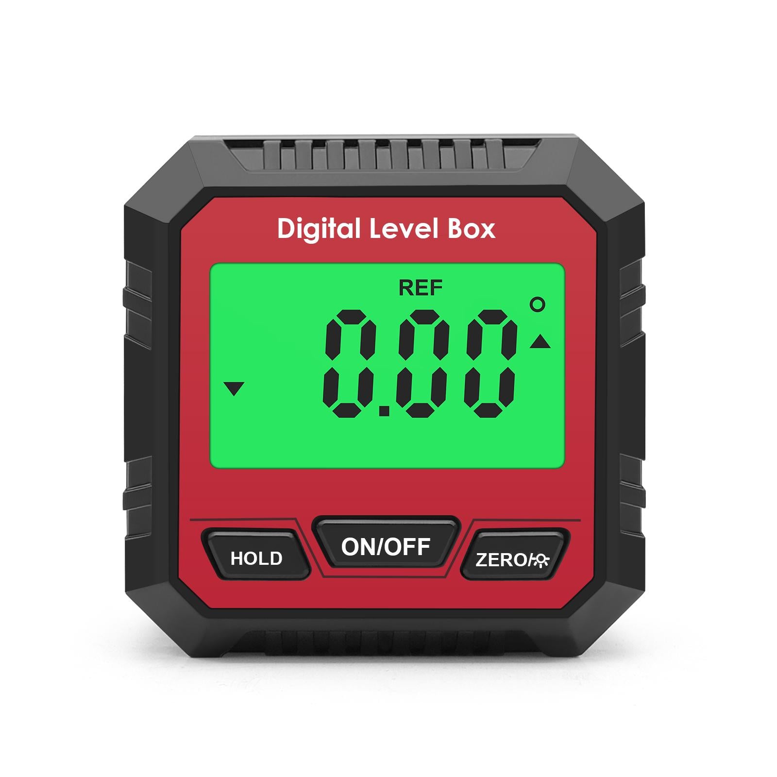 Digital Level Angle Gauge Backlit LCD for Masonry Without blisters Black Red