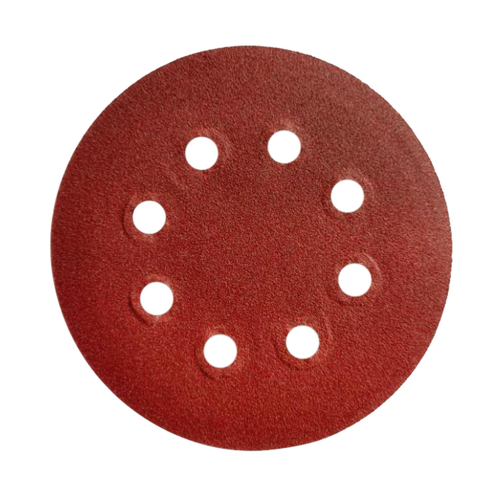 5in 125mm Sandpaper Sanding Discs Hook Loop Sanding Paper Buffing Sheet 100Pcs