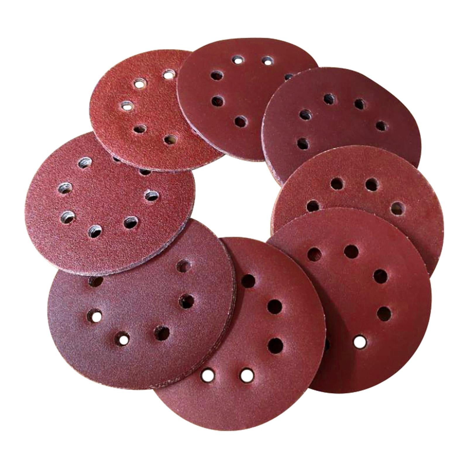 5in 125mm Sandpaper Sanding Discs Hook Loop Sanding Paper Buffing Sheet 120Pcs