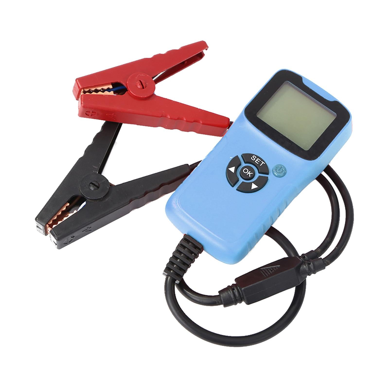 12V Battery Tester Automotive Load with Crocodile Clips CCA for Car Boat Blue