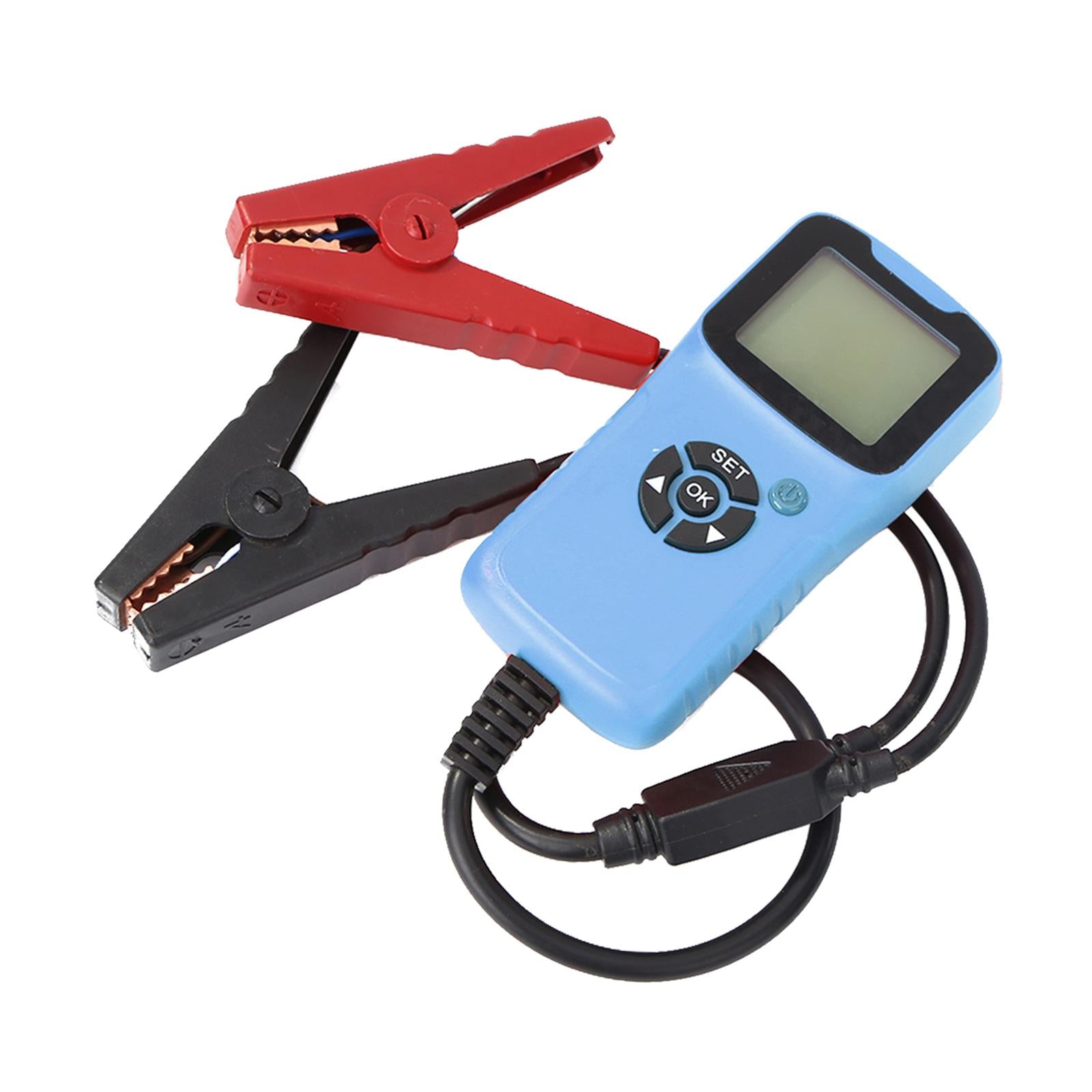 12V Battery Tester Automotive Load with Crocodile Clips CCA for Car Boat Blue
