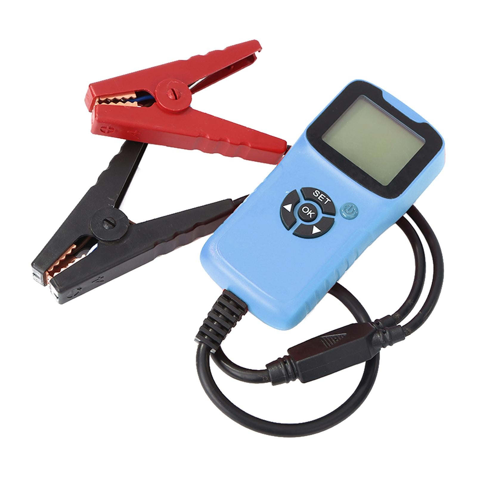 12V Battery Tester Automotive Load with Crocodile Clips CCA for Car Boat Blue