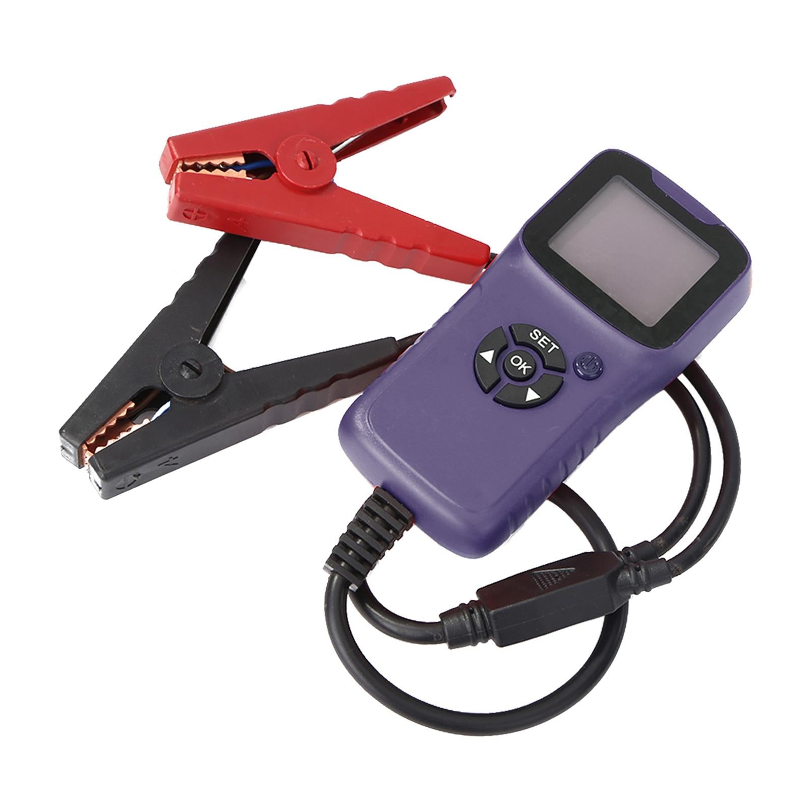 12V Battery Tester Automotive Load with Crocodile Clips CCA for Car Boat Purple