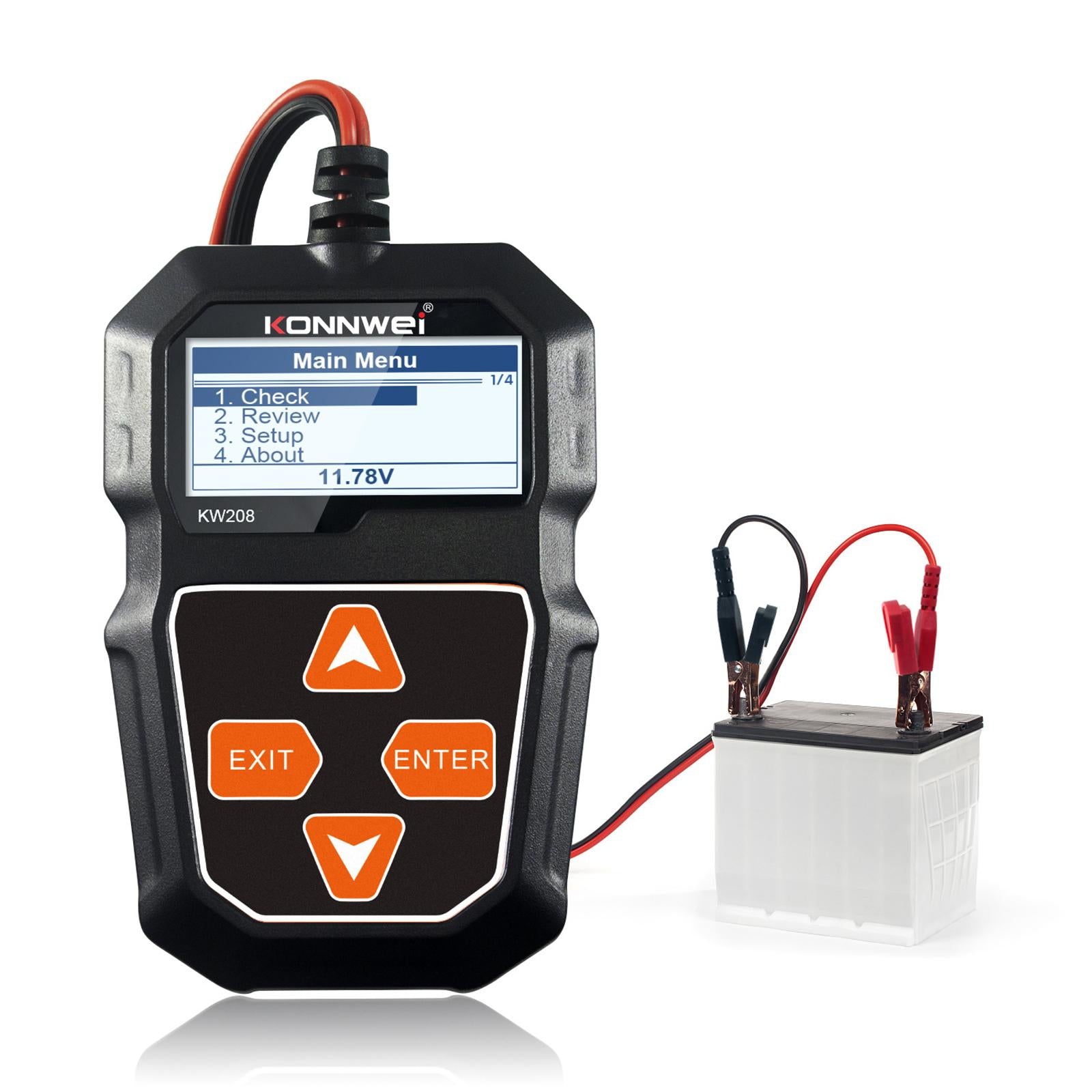 Car Battery Tester Support 8 Languages 100 to 2000CCA for ATV SUV Truck
