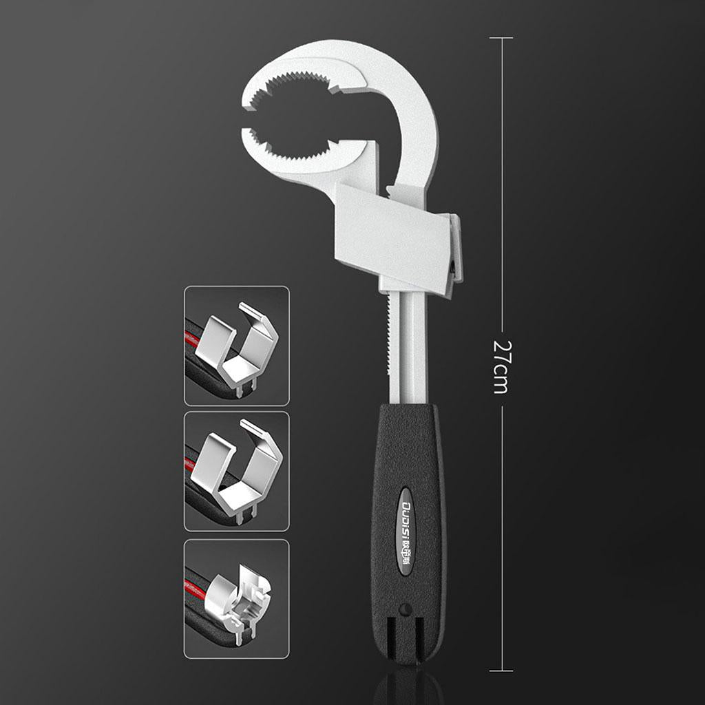 Handed Wrench Set Car Repair Ratchet Variable for Water Pipe Bathroom Yard