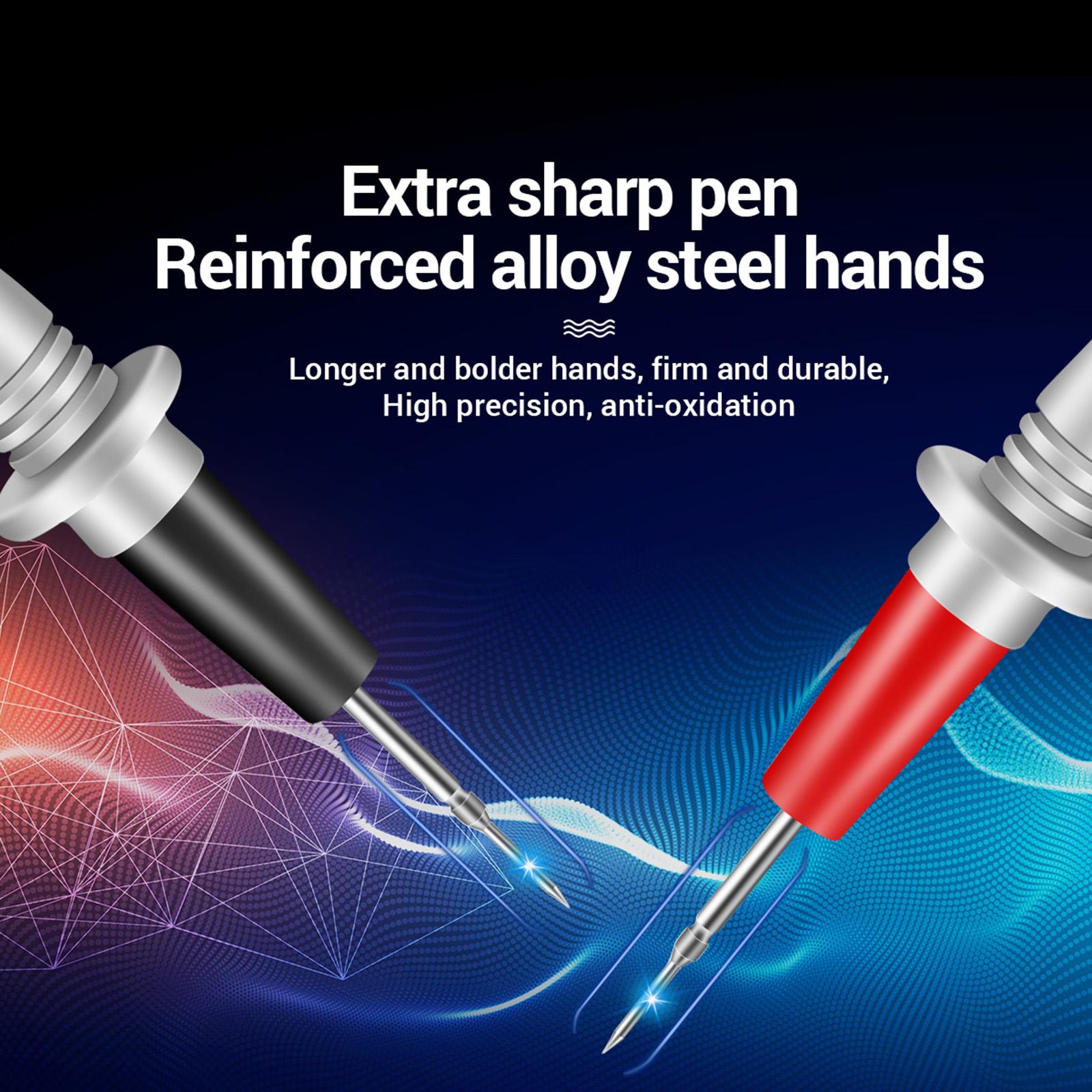 Multimeter Test Lead Extention Back Probes Sharp Needle Micro Pin For Banana