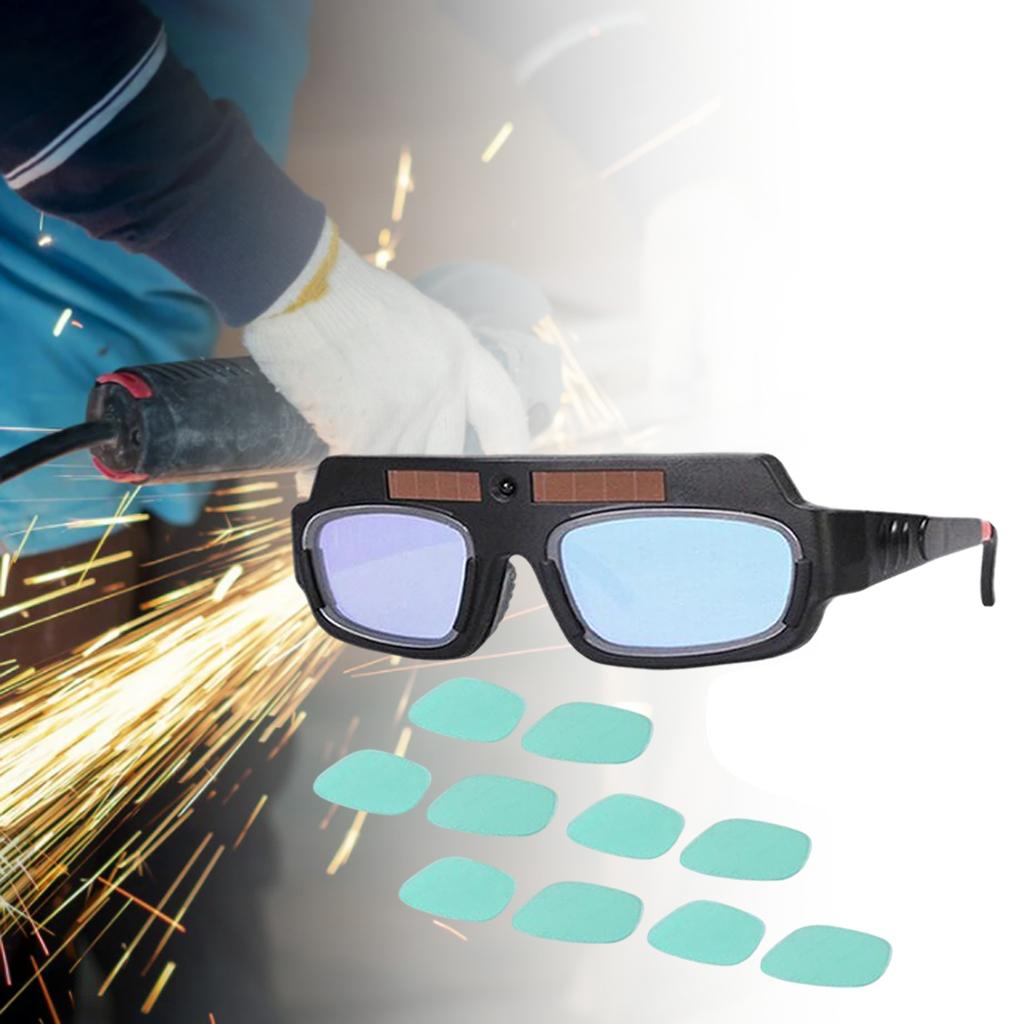 Anti-Flog Welding Goggles Protect Eyes from Spark for Electric Welding 10 Protective Films