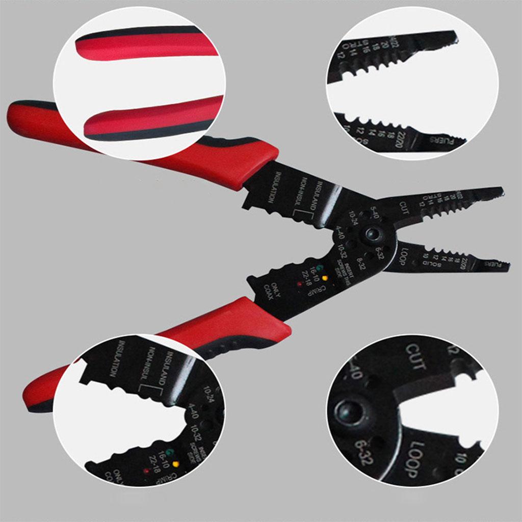 Professional 8-Inch Wire Stripper and Cutter for Electrician Jewelry Making