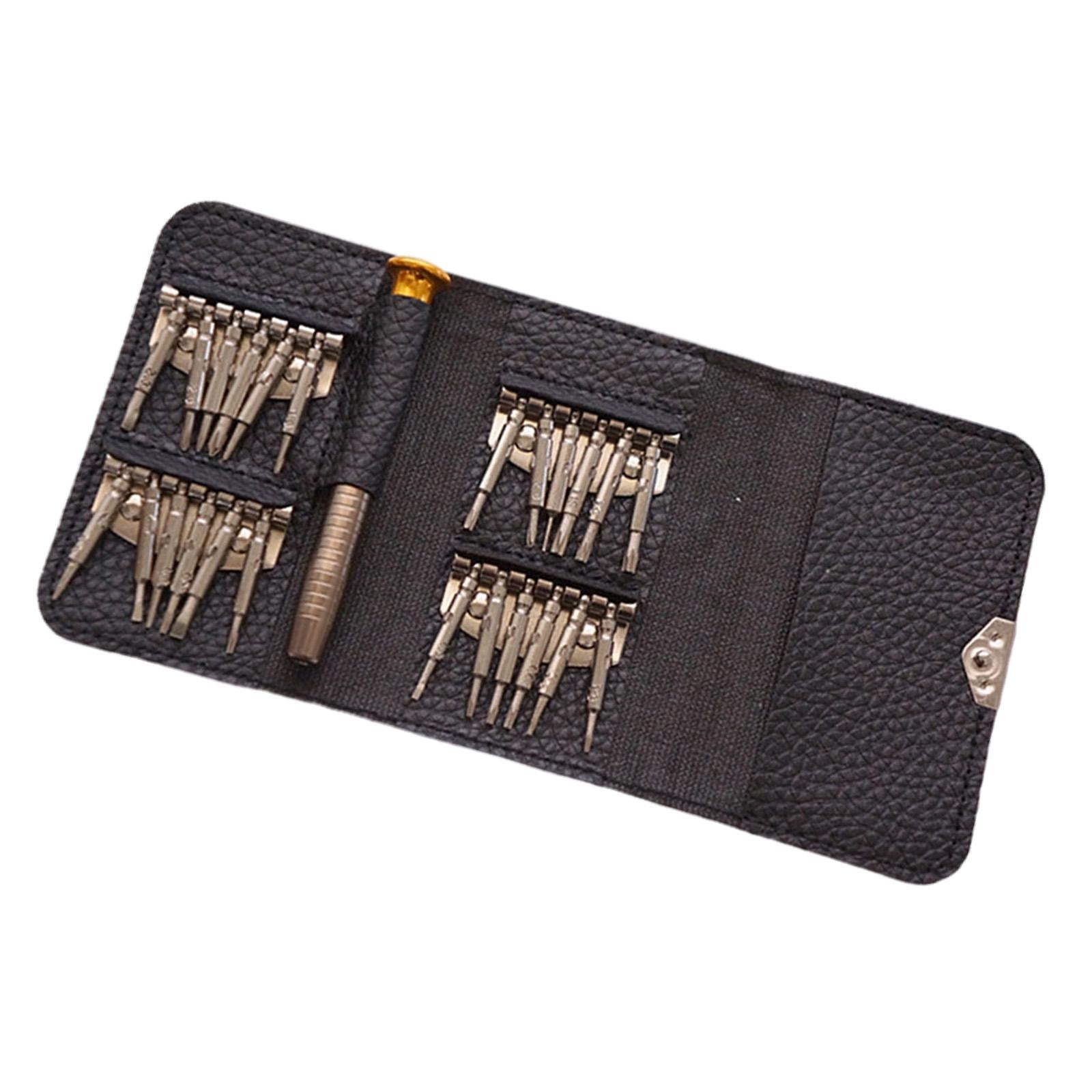 Screwdriver Kit with Leather Case 25 in 1 for Repairing DIY Smartphone
