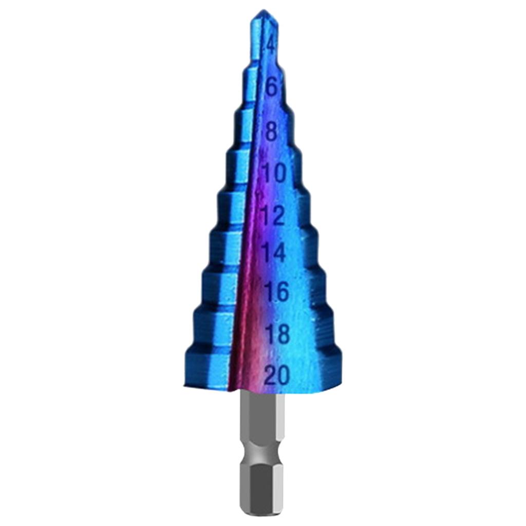 Metal Step Drill Drilling , Blue for 4-20 Tier 9 4-12 Tier 5 4-32 Tier 15 Straight Slot