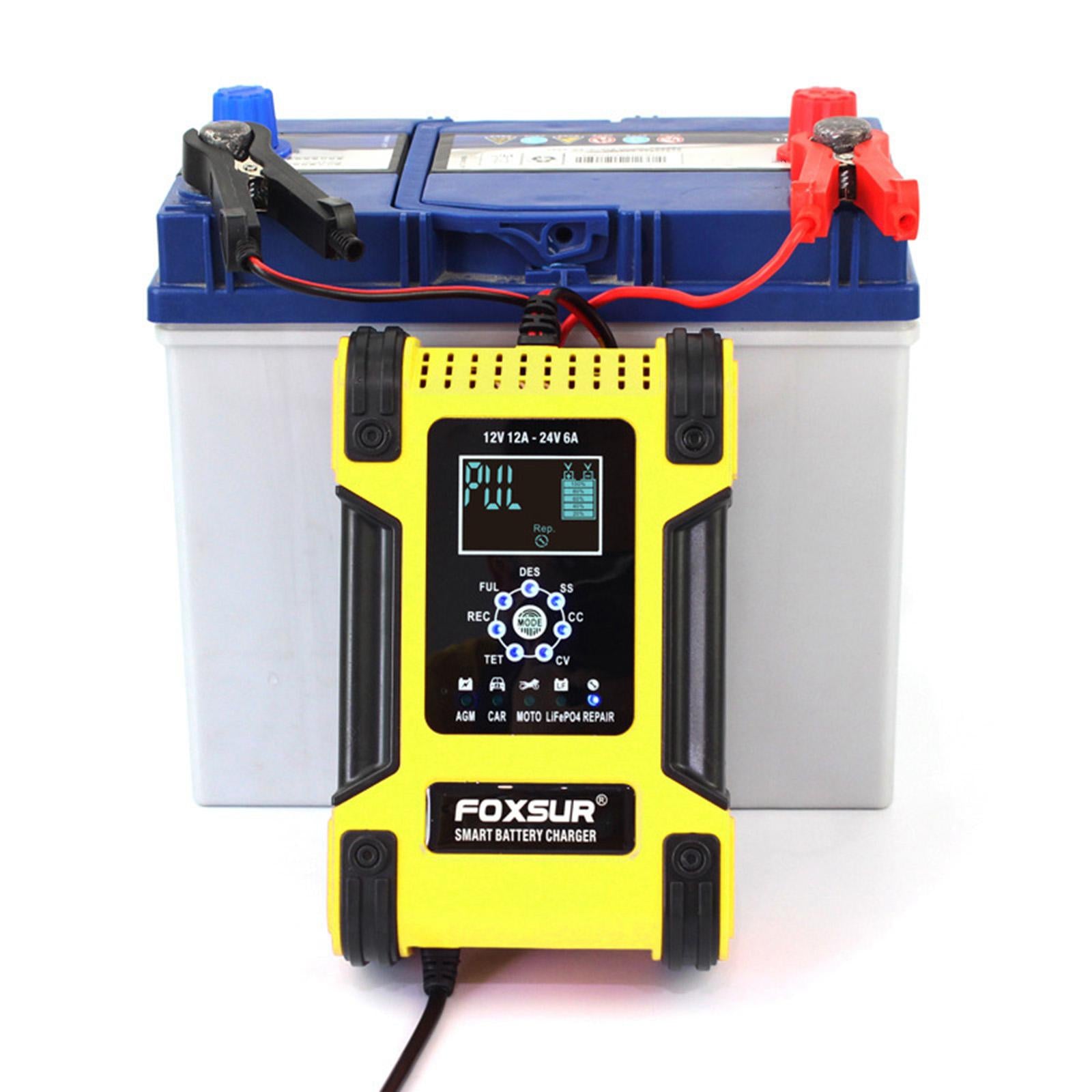 12V 24V Automatic Car Battery Charger Power Pulse Repair Jump Starter
