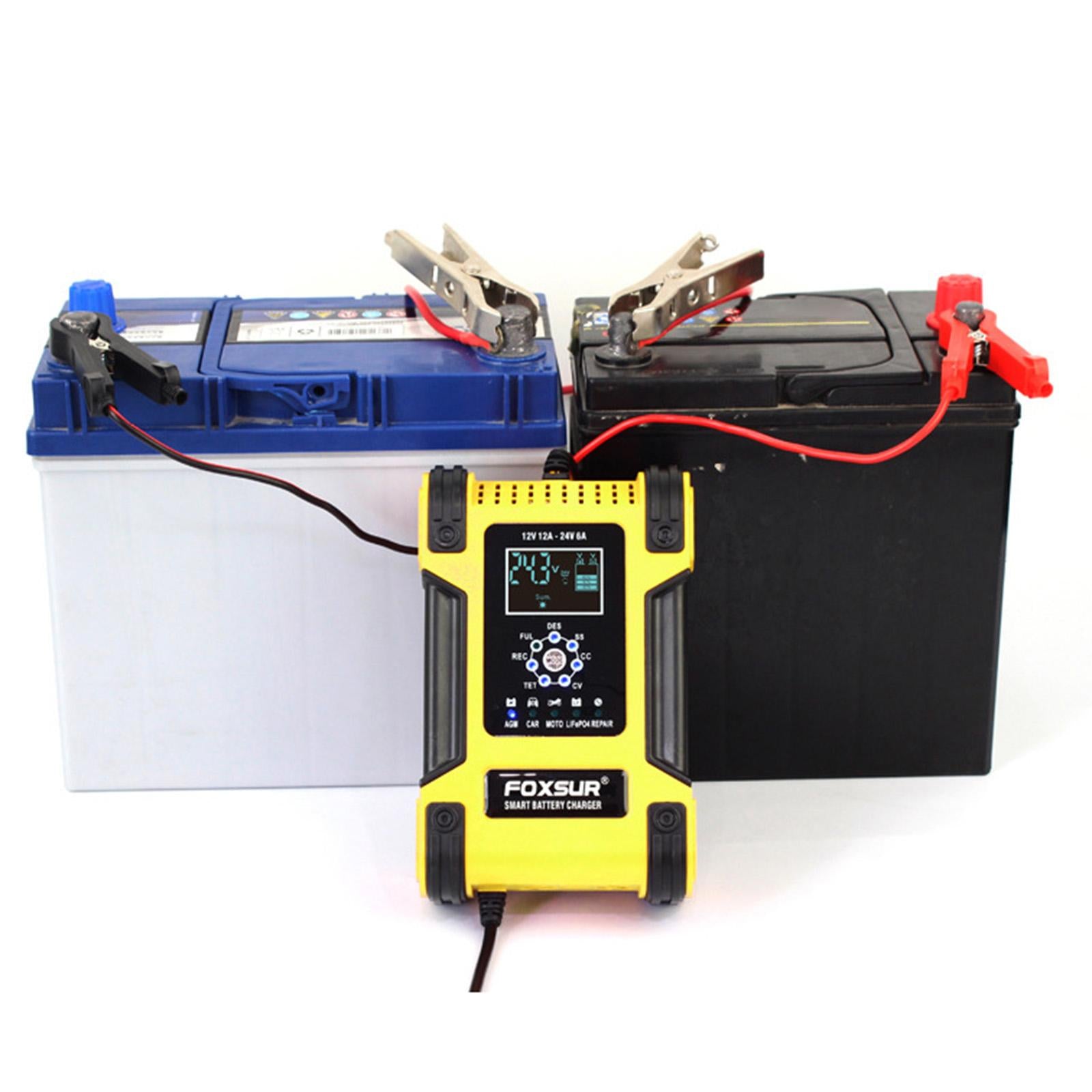 12V 24V Automatic Car Battery Charger Power Pulse Repair Jump Starter