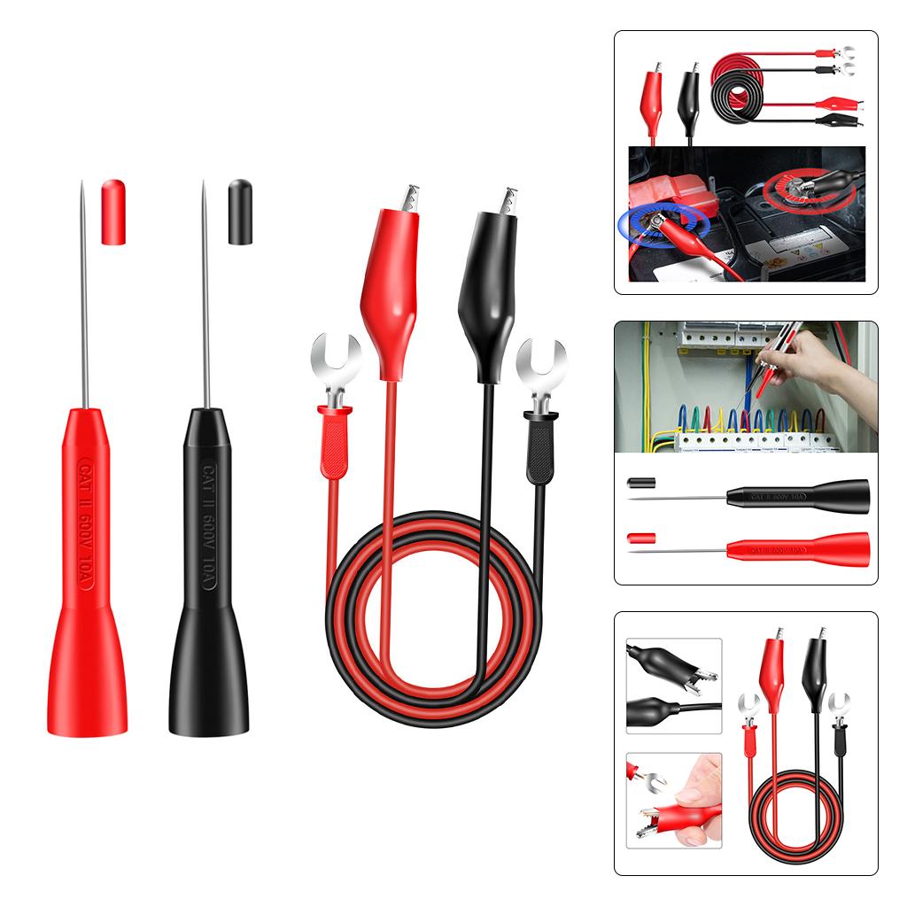 Stretch Multimeter Test Leads with Alligator Clip for LED Tester  A