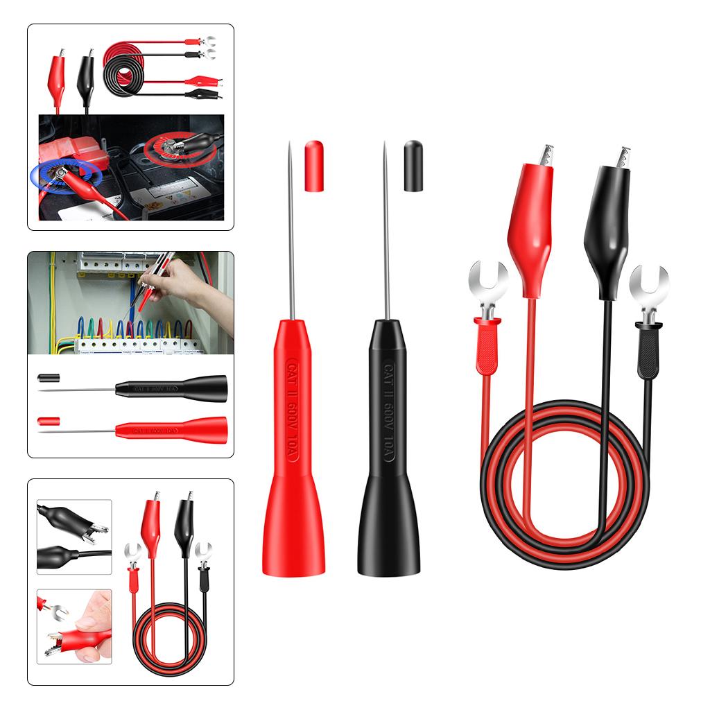 Stretch Multimeter Test Leads with Alligator Clip for LED Tester  A