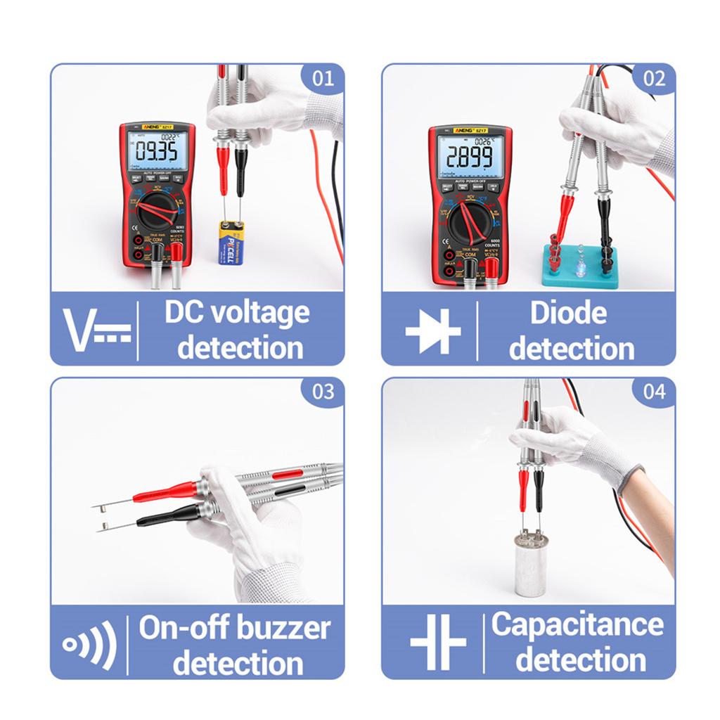 Stretch Multimeter Test Leads with Alligator Clip for LED Tester  B