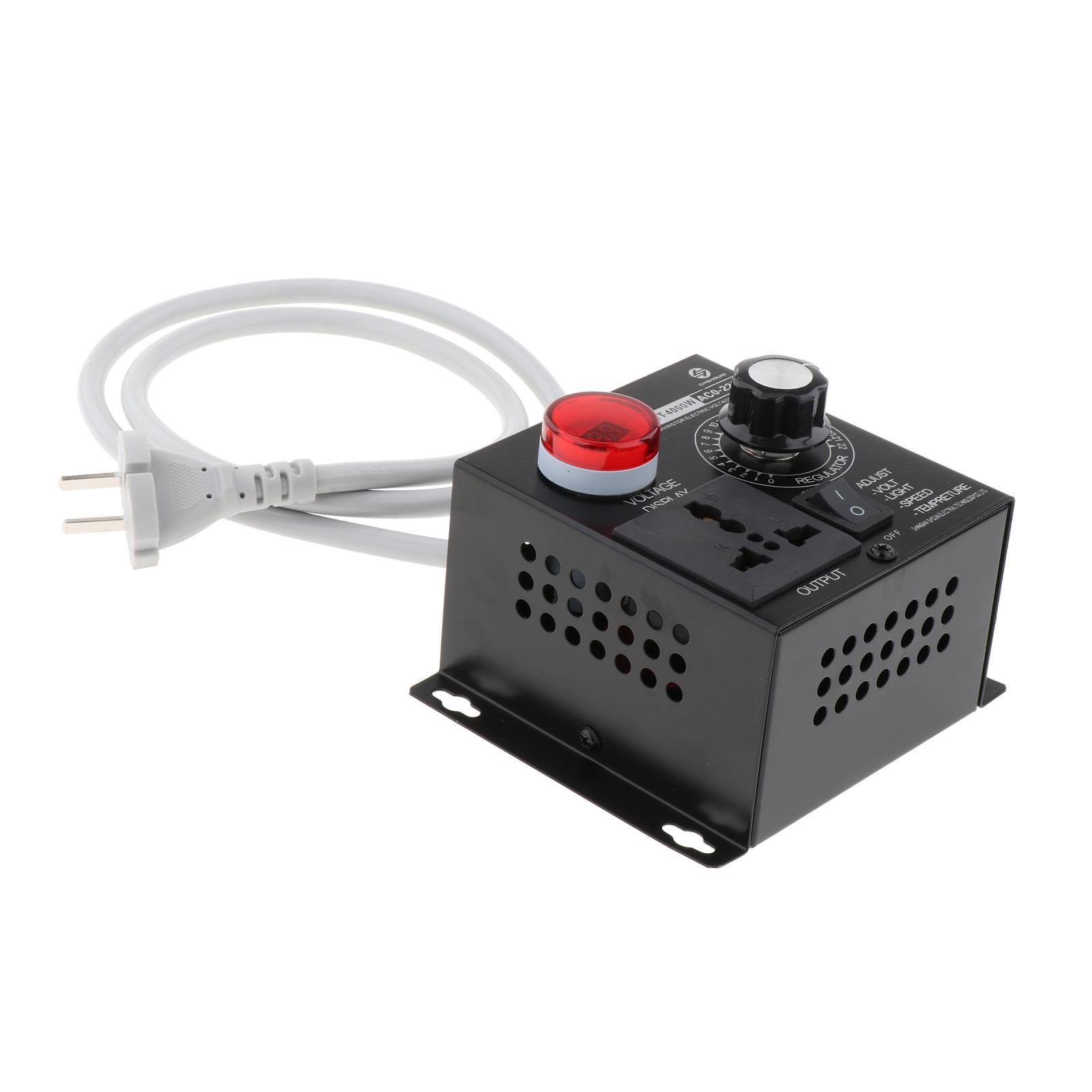 4000W US 110V Variable Voltage Controller For Light Fan Speed Motor Dimmer