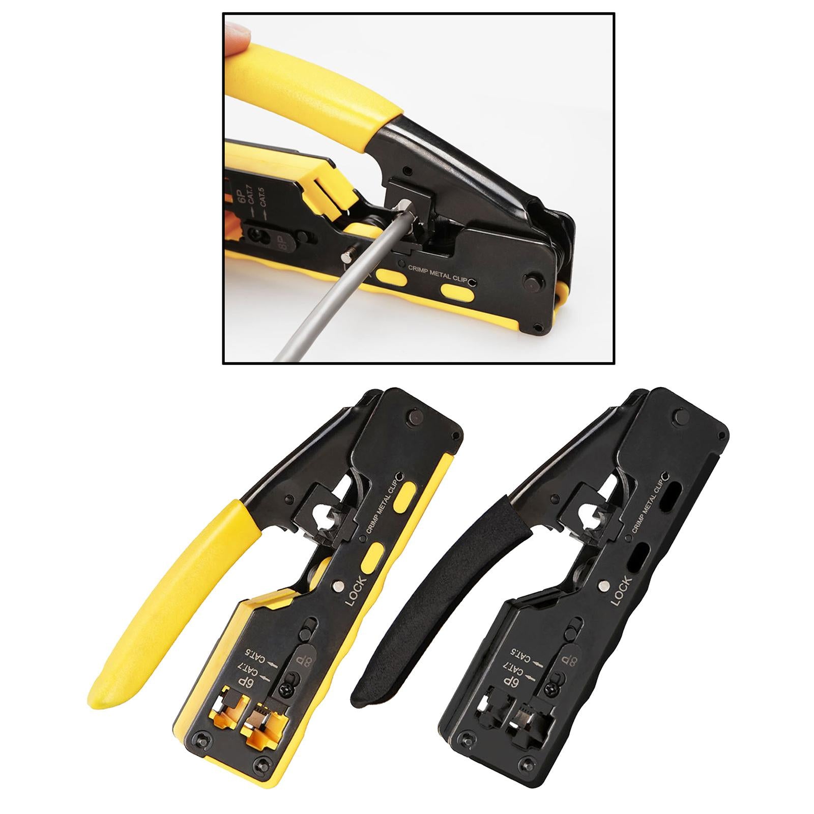 Professional Wire Crimpers Installation Network Tool Tool Compact Portable Yellow