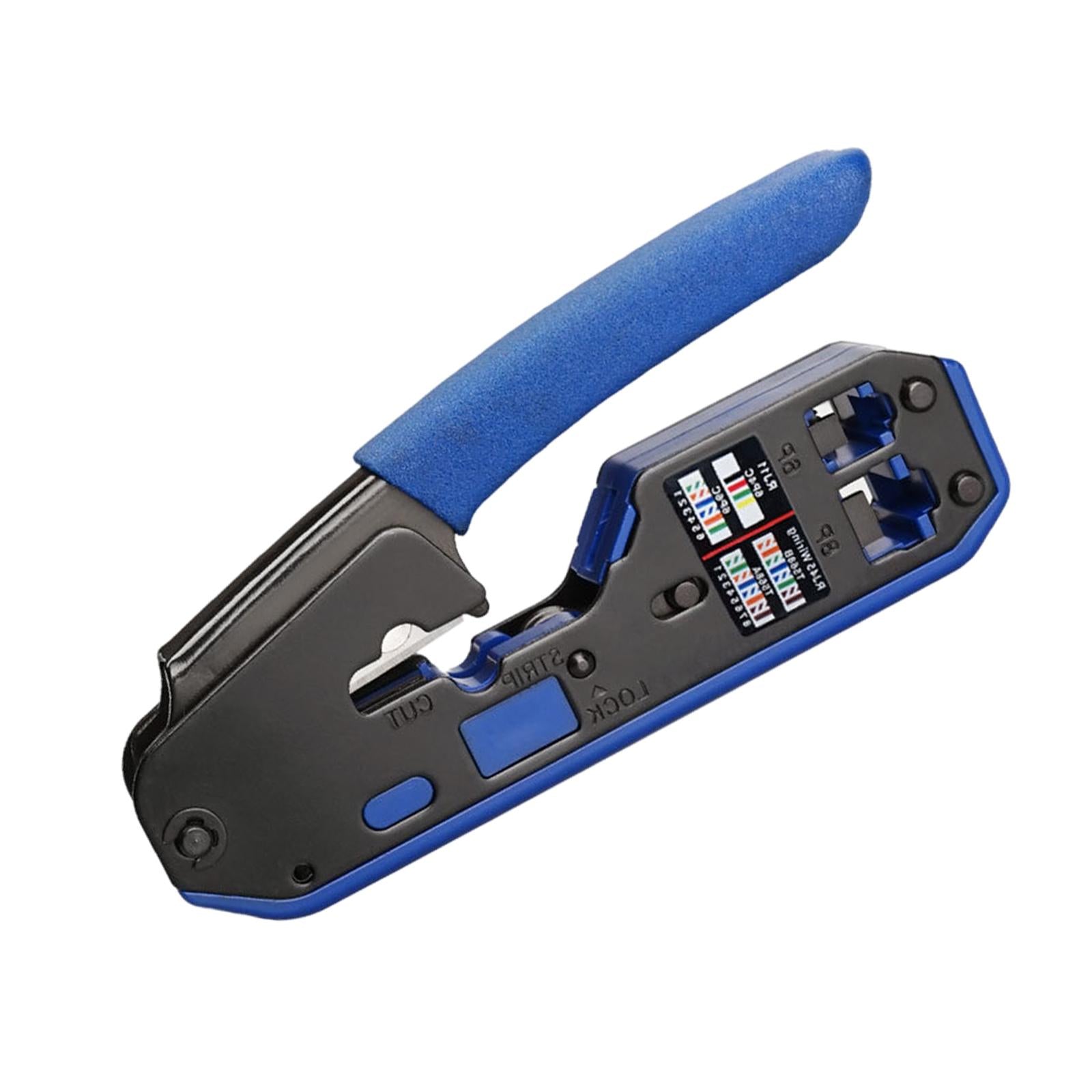 Network Cable Pliers Clamp Pliers Wire Stripper Portable Crimp Tool for 8P6P