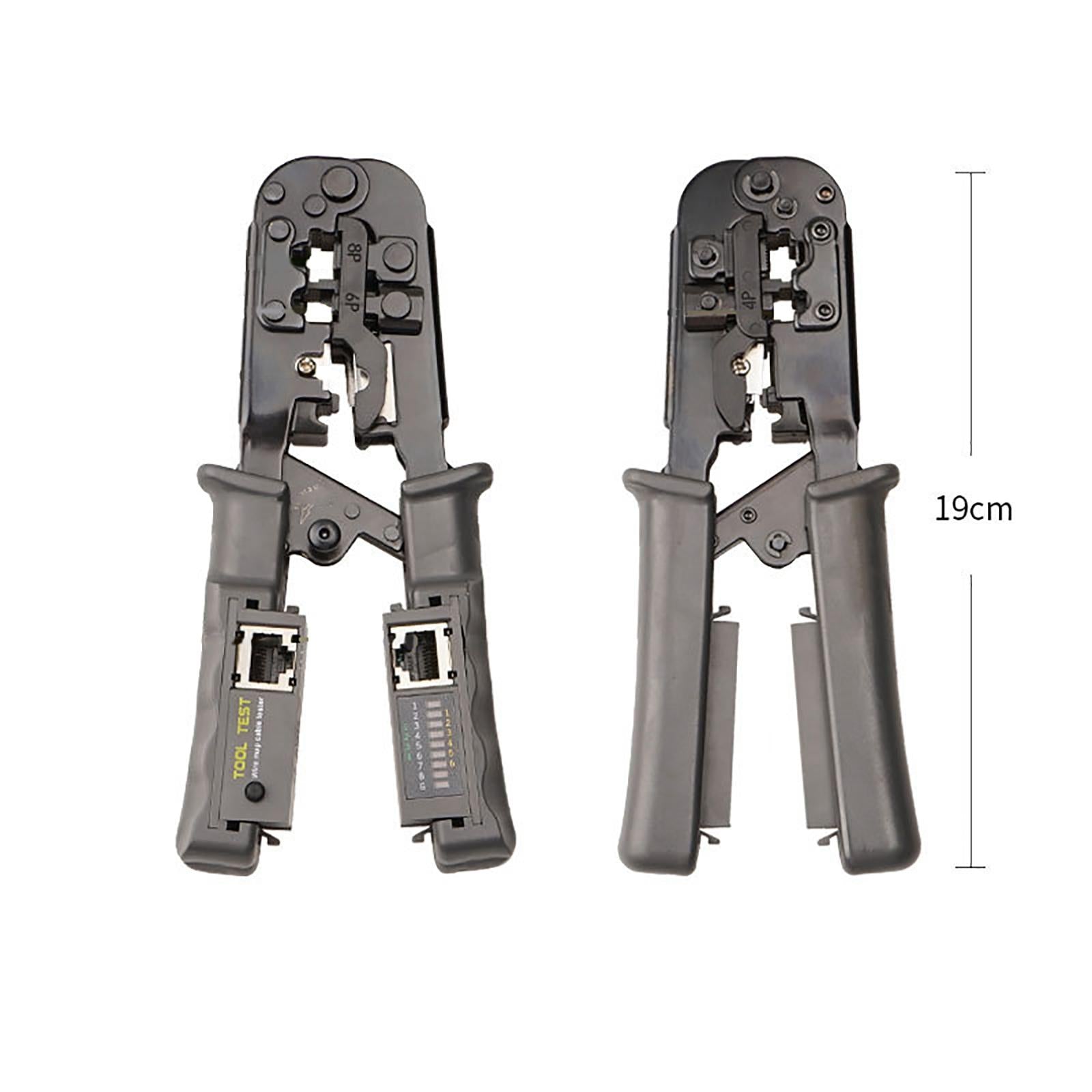 Compact Pass through Crimping Tool All-In-One 8P-Rj-45 for Cat6 Cat7 Cat5