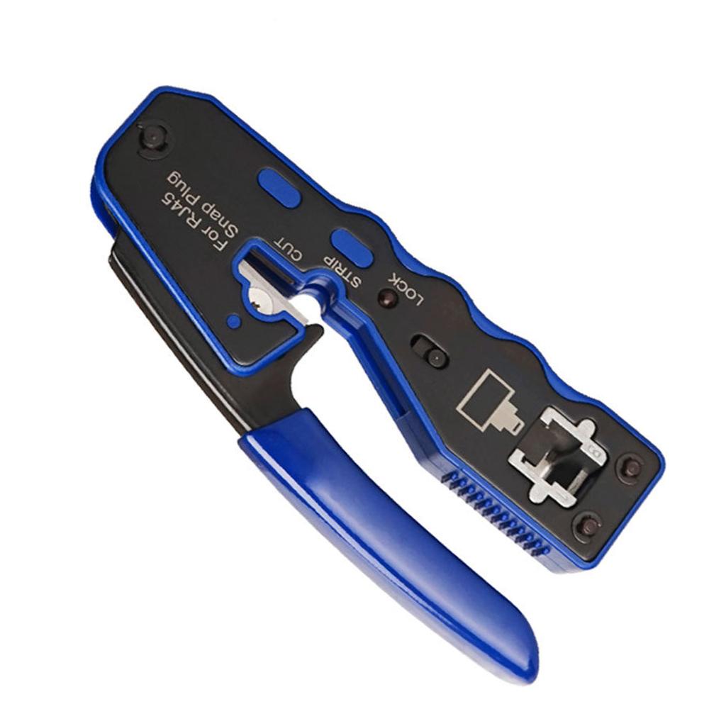 Network Cable Pliers Ratcheting Modular Clamp Pliers for 8P