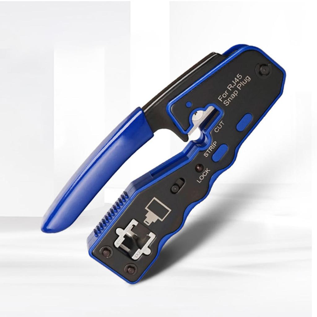 Network Cable Pliers Ratcheting Modular Clamp Pliers for 8P