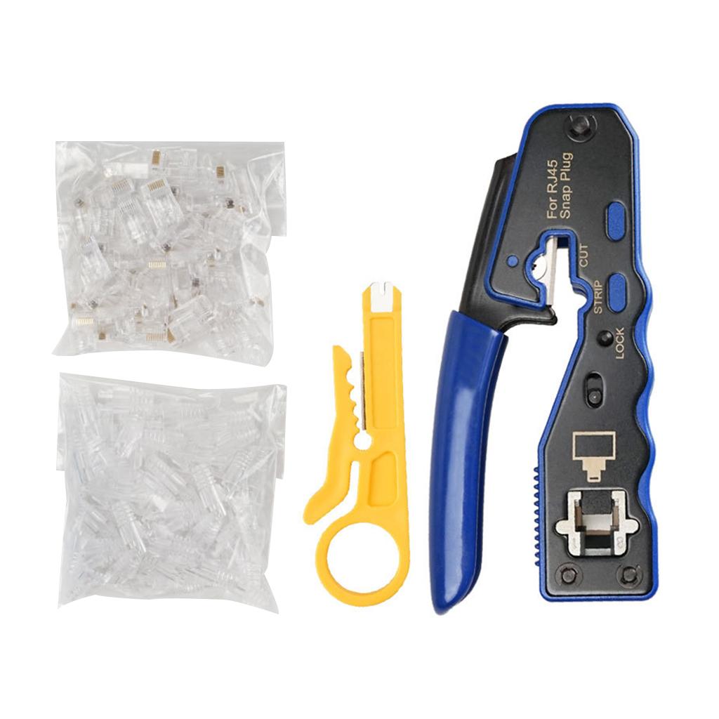 Network Cable Pliers Clamp Pliers Ratcheting Modular Portable for 8P
