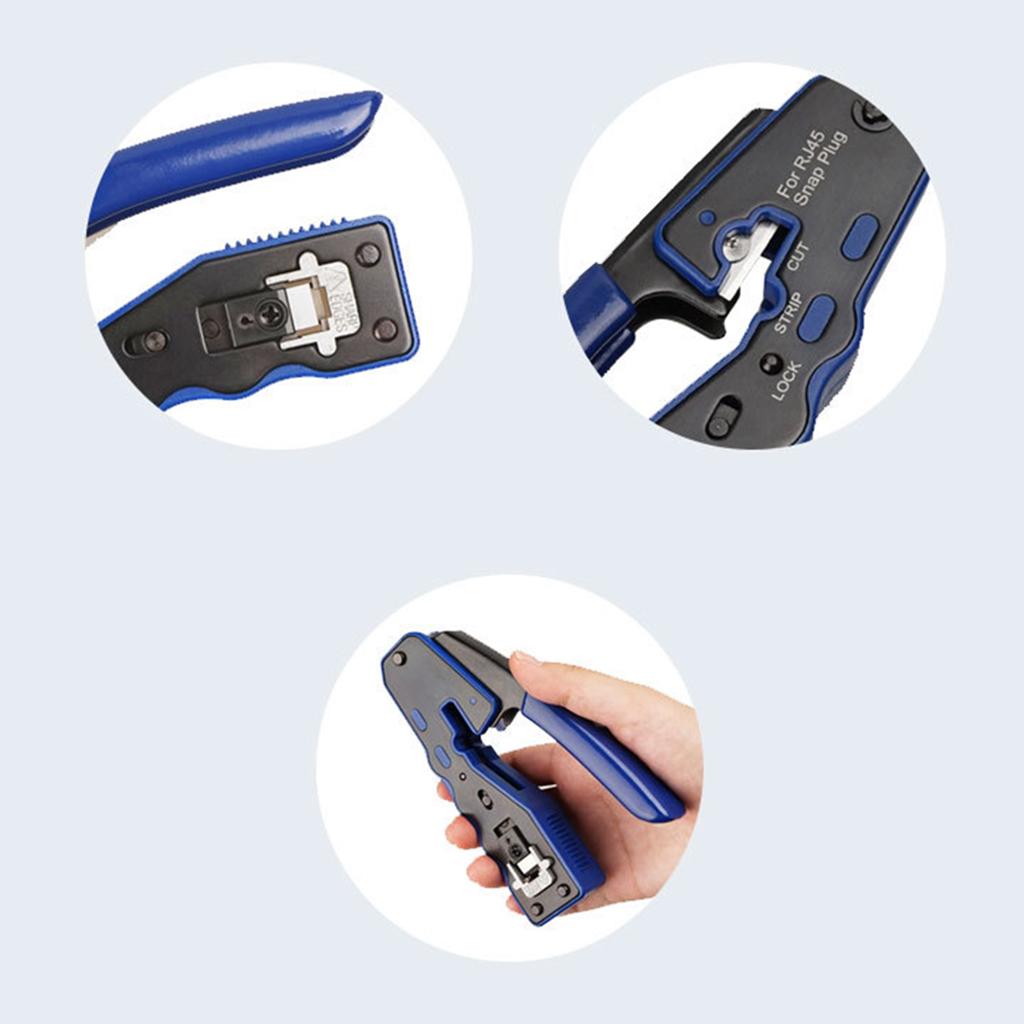 Network Cable Pliers Clamp Pliers Ratcheting Modular Portable for 8P