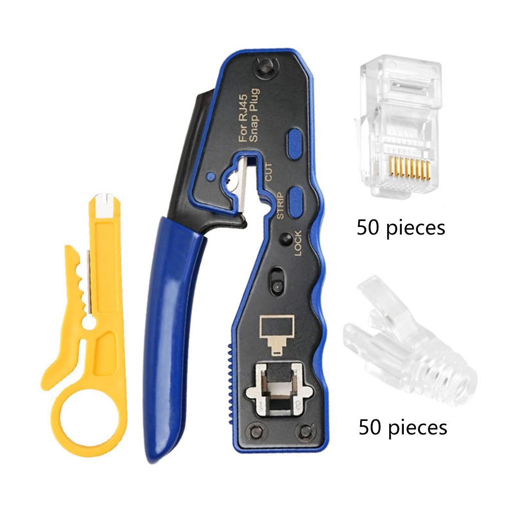 Network Cable Pliers Clamp Pliers Ratcheting Modular Portable for 8P