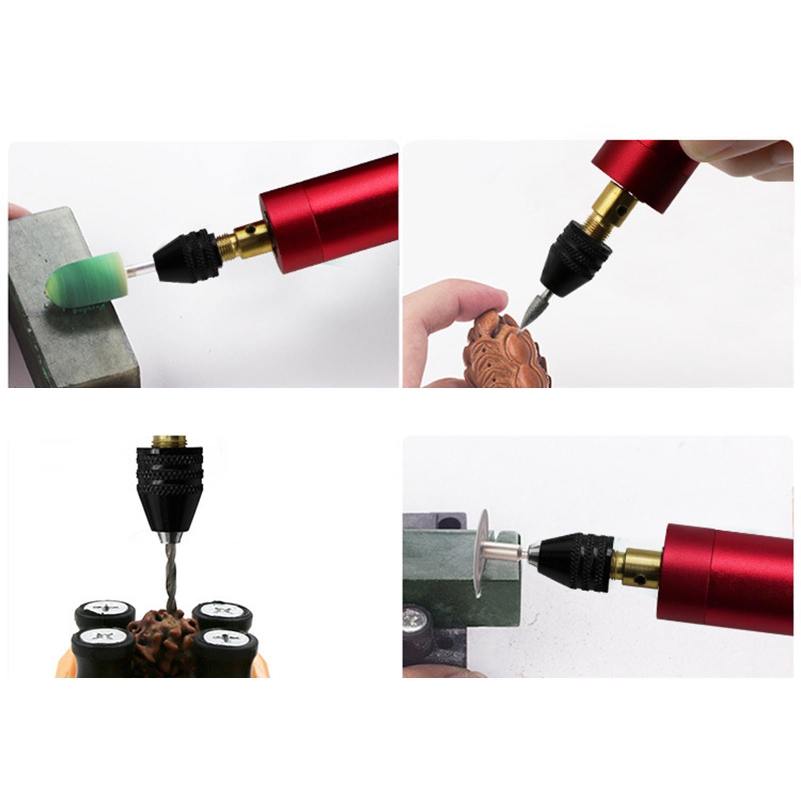 Mini Cordless Rotary Tool USB Charging for Milling Jade Carving Cutting Black Clip