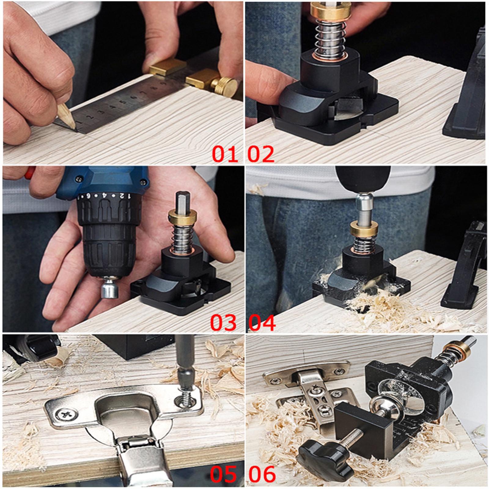 35mm Hinge Hole Opener Carpentry Tools Template DIY for Woodworking Door