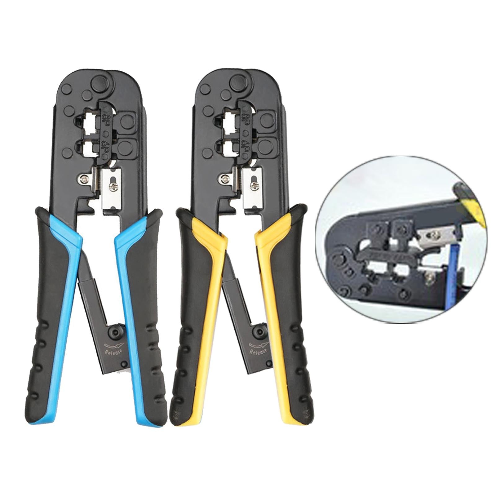 Crimp Tool Crimp Cut and Strip Tool 8P for Wiring Connections blue black