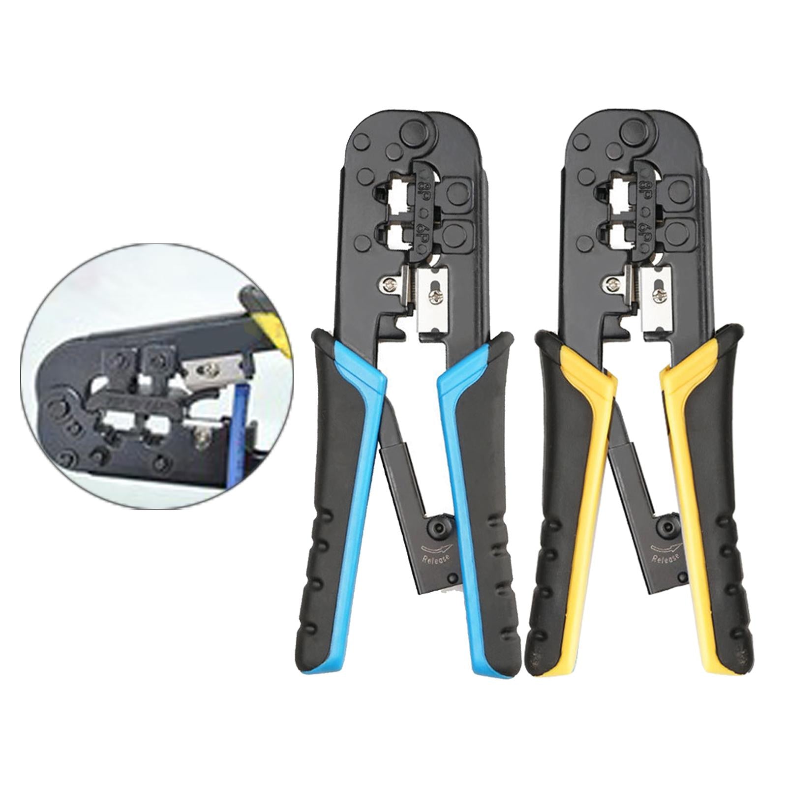 Crimp Tool Crimp Cut and Strip Tool 8P for Wiring Connections blue black