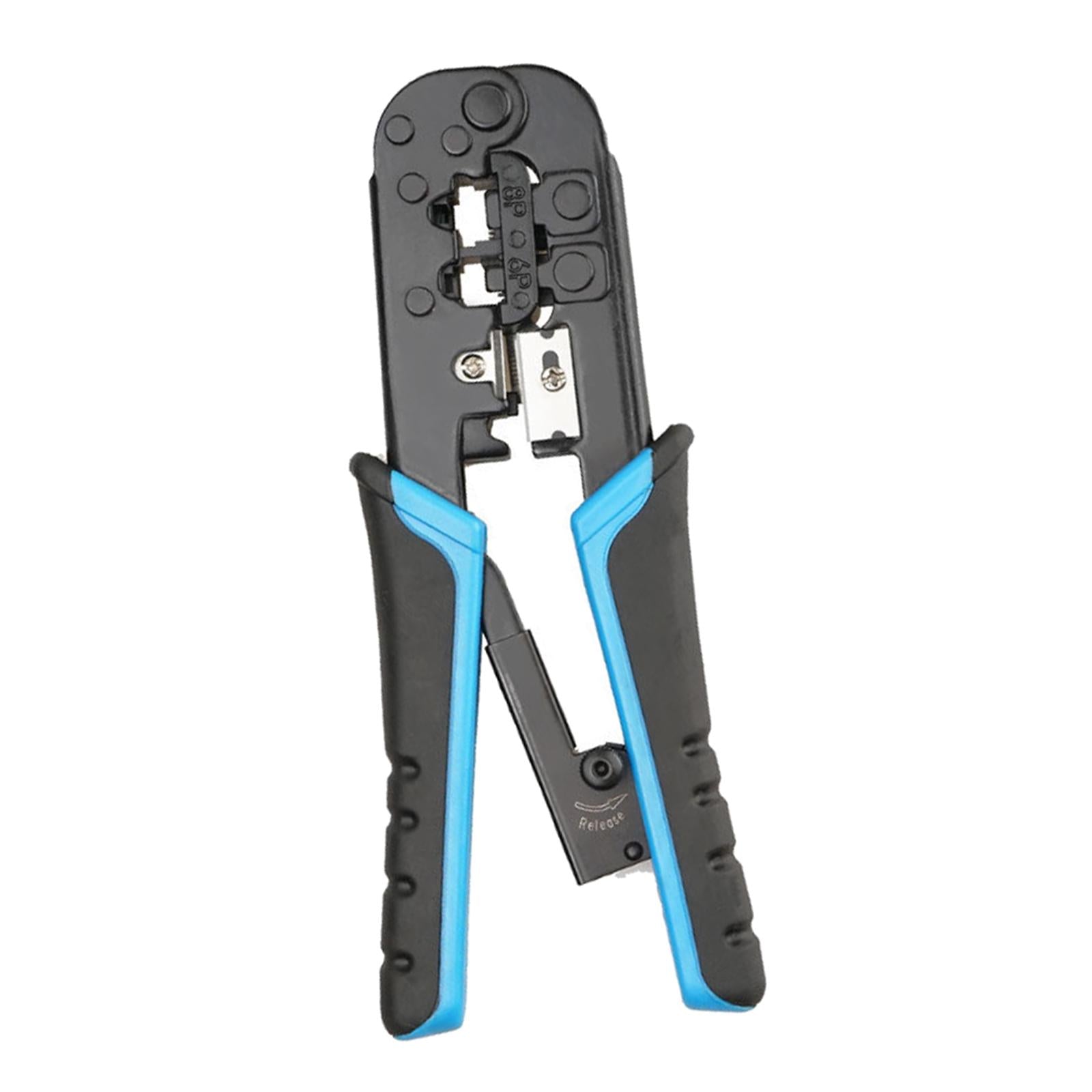 Crimp Tool Crimp Cut and Strip Tool 8P for Wiring Connections blue black