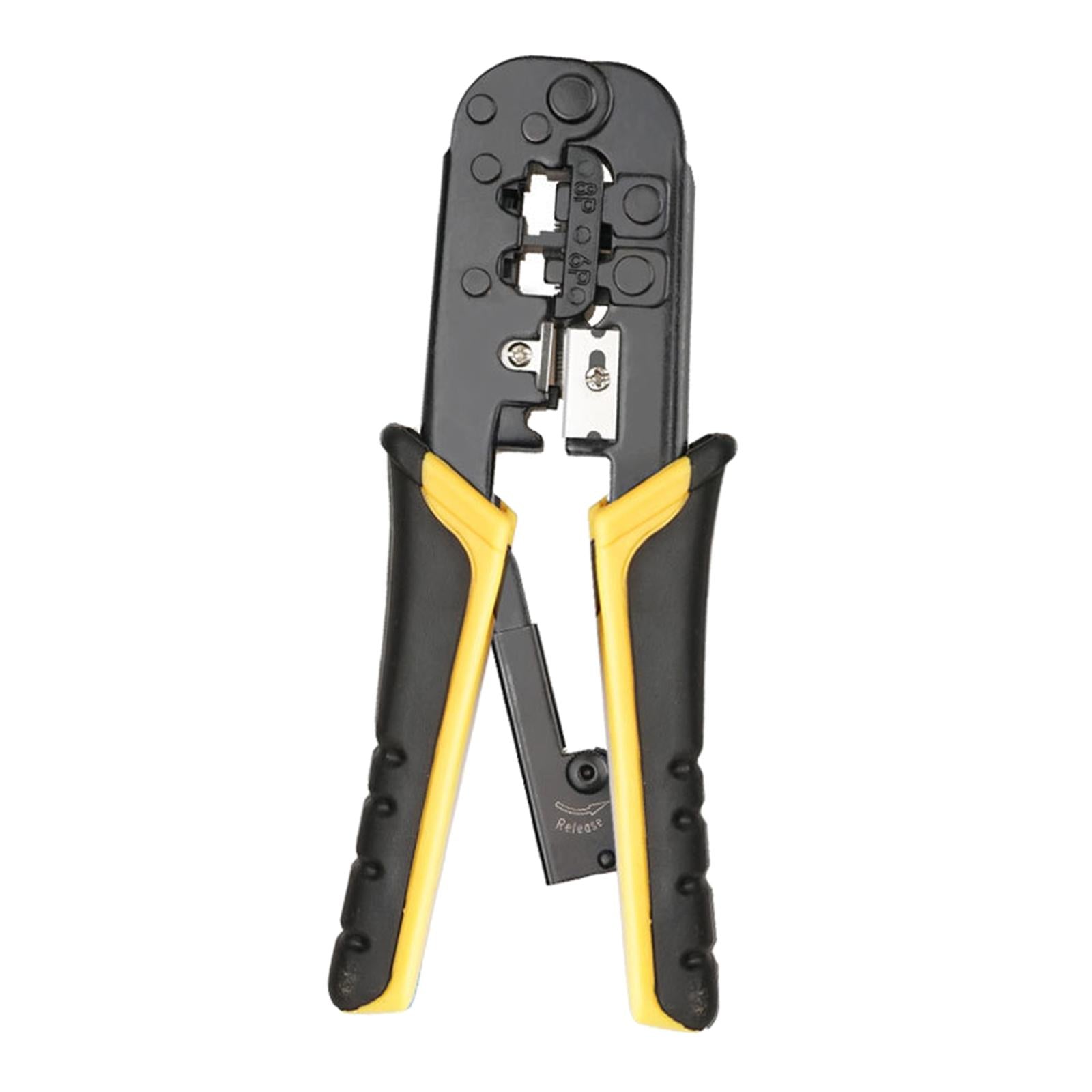 Crimp Tool Crimp Cut and Strip Tool 8P for Wiring Connections yellow black