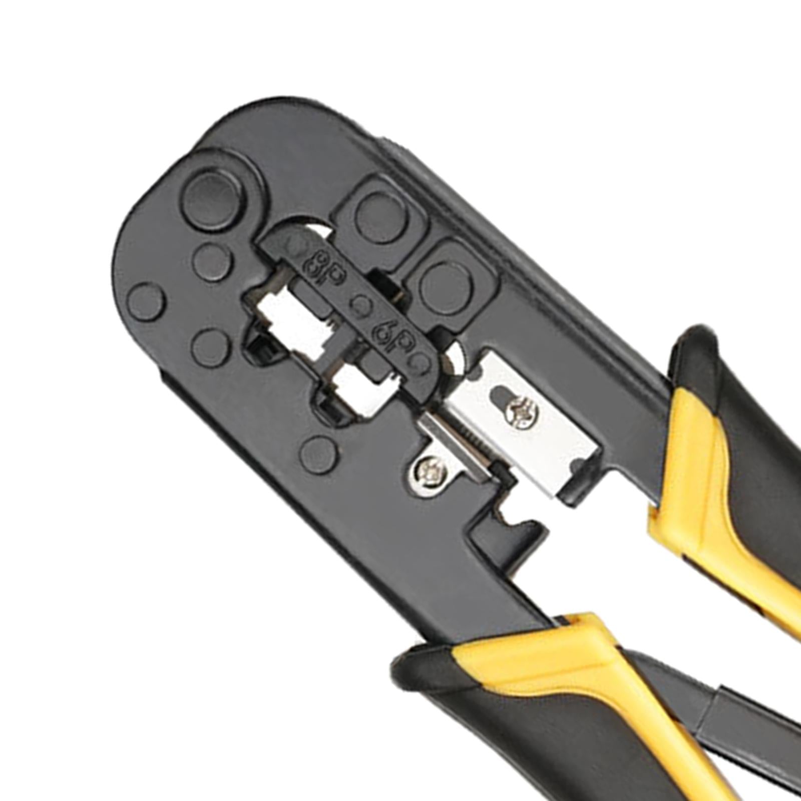Crimp Tool Crimp Cut and Strip Tool 8P for Wiring Connections yellow black