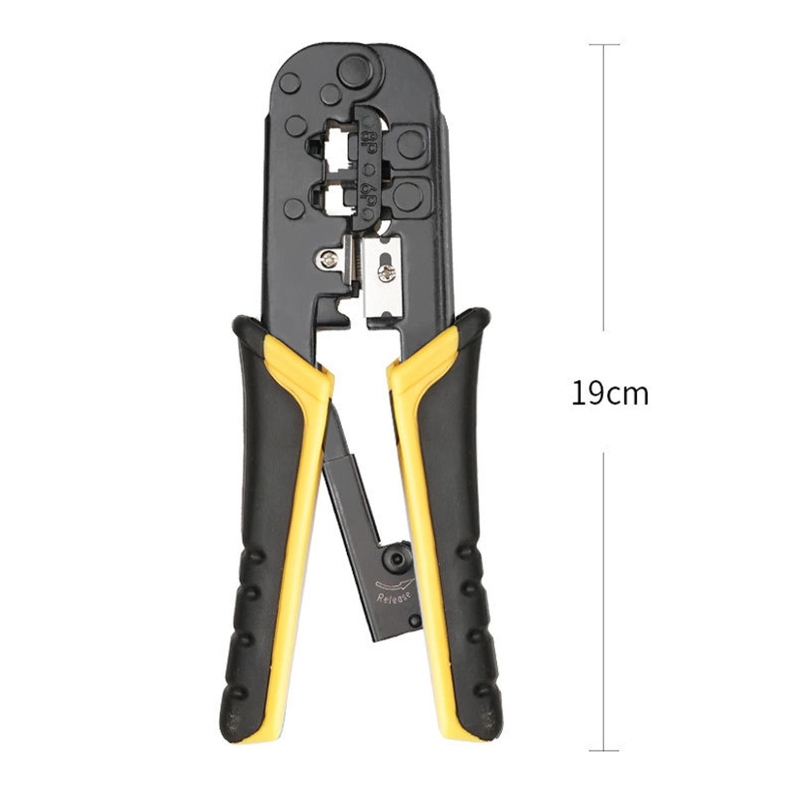Crimp Tool Crimp Cut and Strip Tool 8P for Wiring Connections yellow black