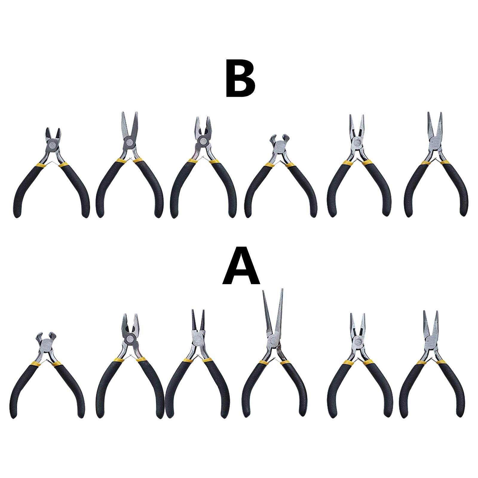 6x Jewelry Pliers Comfort Handle Jewelry Making Tool End Cutting Plier