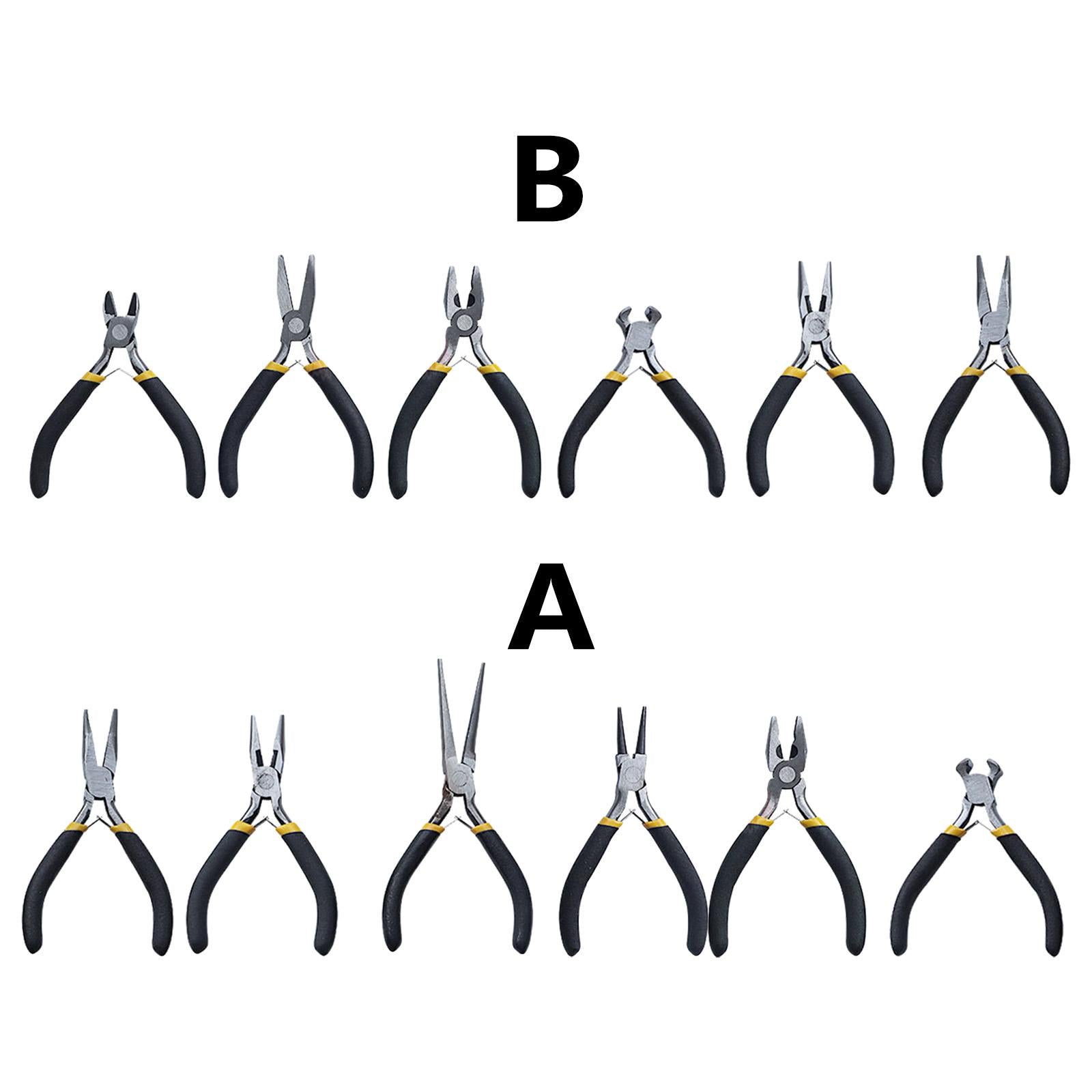 6x Jewelry Pliers Comfort Handle Jewelry Making Tool End Cutting Plier