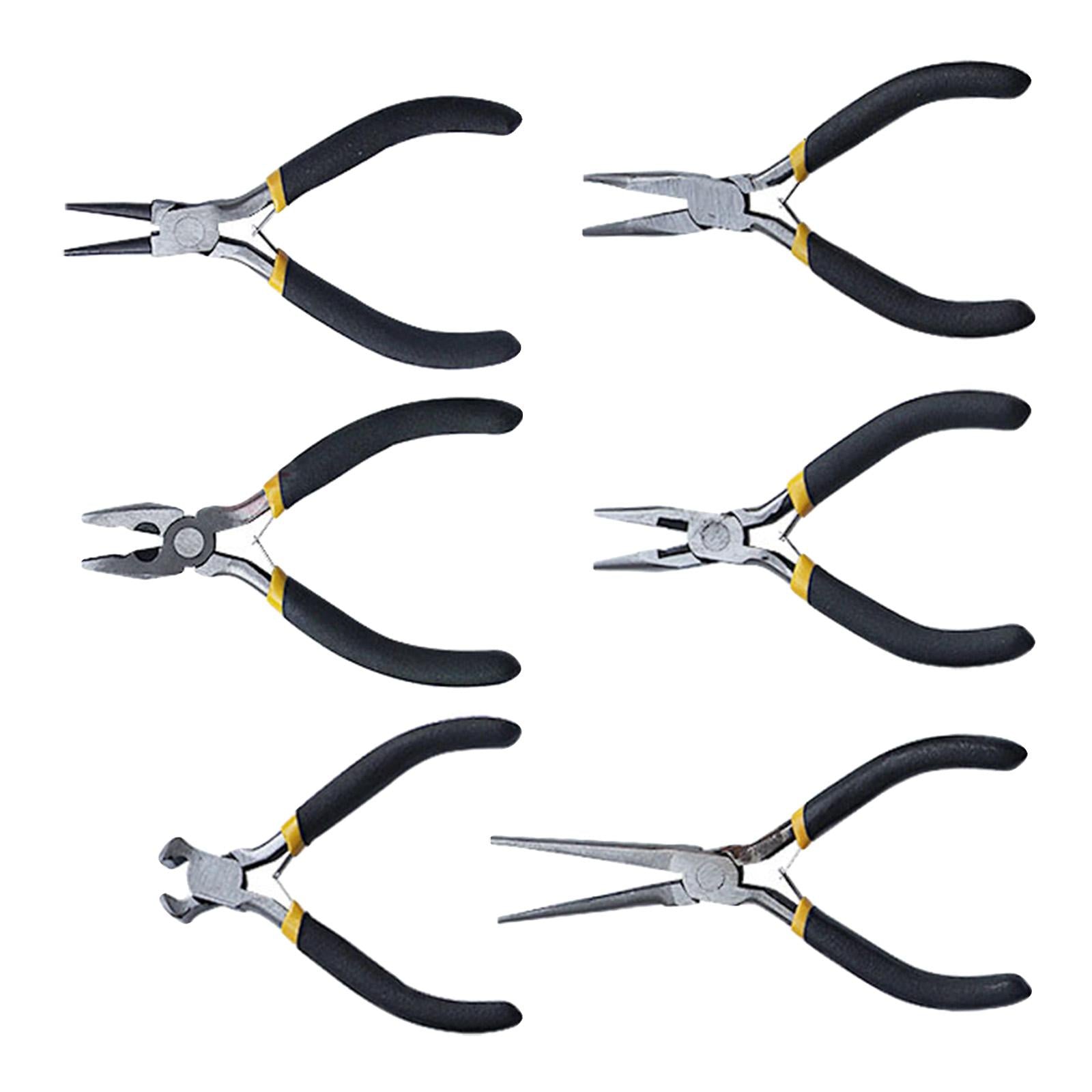 6x Jewelry Pliers Comfort Handle Jewelry Making Tool End Cutting Plier