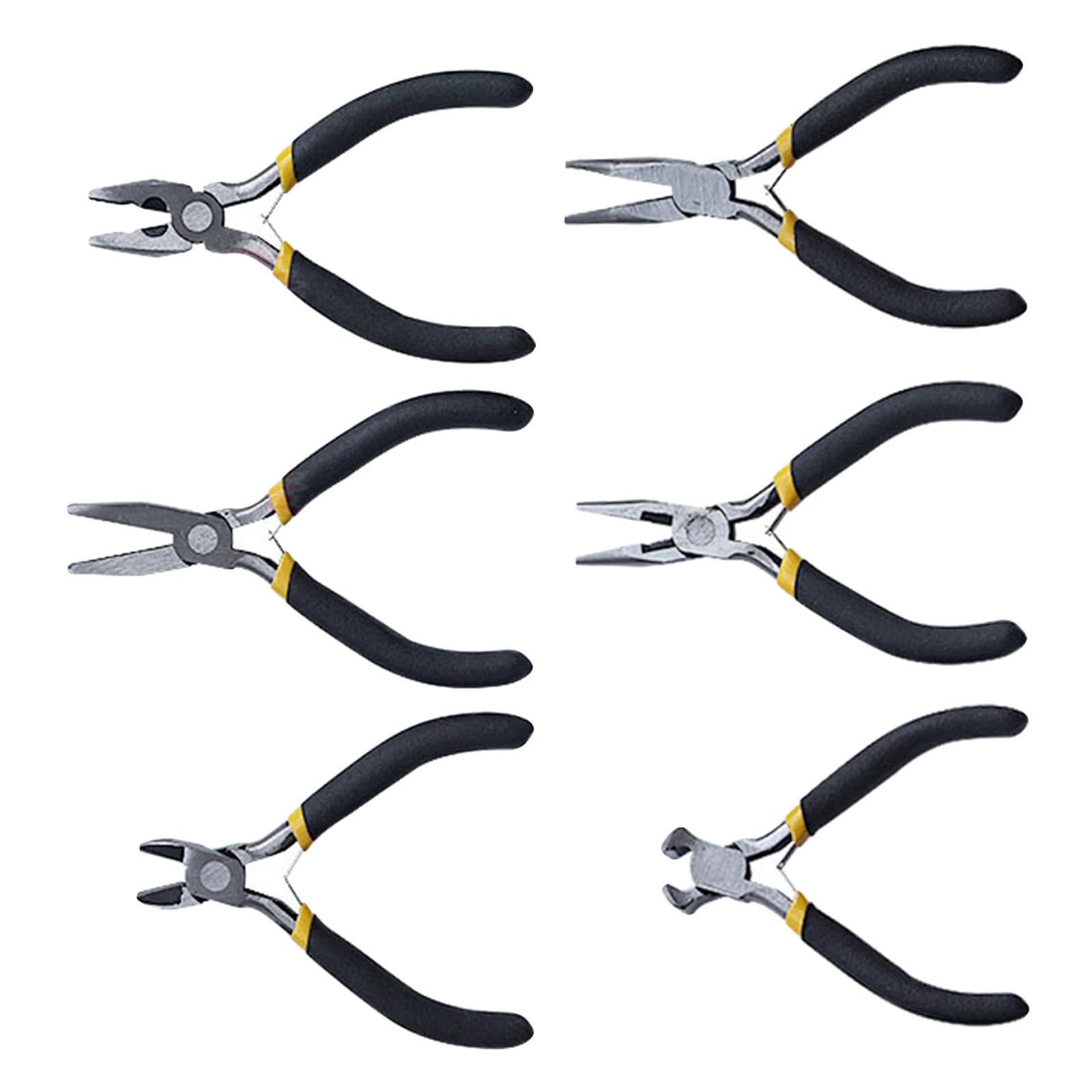 6x Jewelry Pliers Comfort Handle Jewelry Making Tool Needle Nose Plier