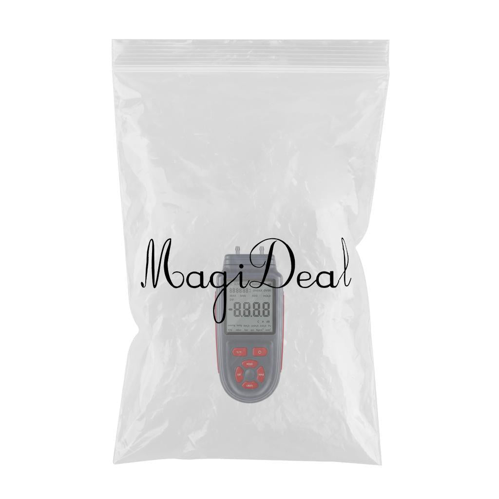 Manometer Gas Pressure Tester Large LCD with Backlight for Ventilation Ducts
