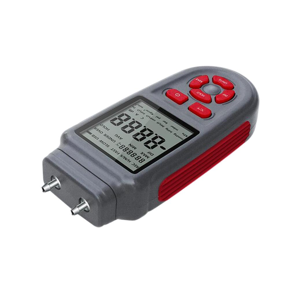 Manometer Gas Pressure Tester Large LCD with Backlight for Ventilation Ducts