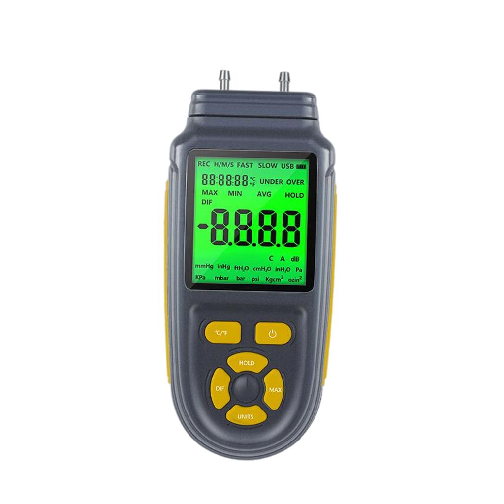 Differential Pressure Meter Low Pressure Measurer Digital Manometer