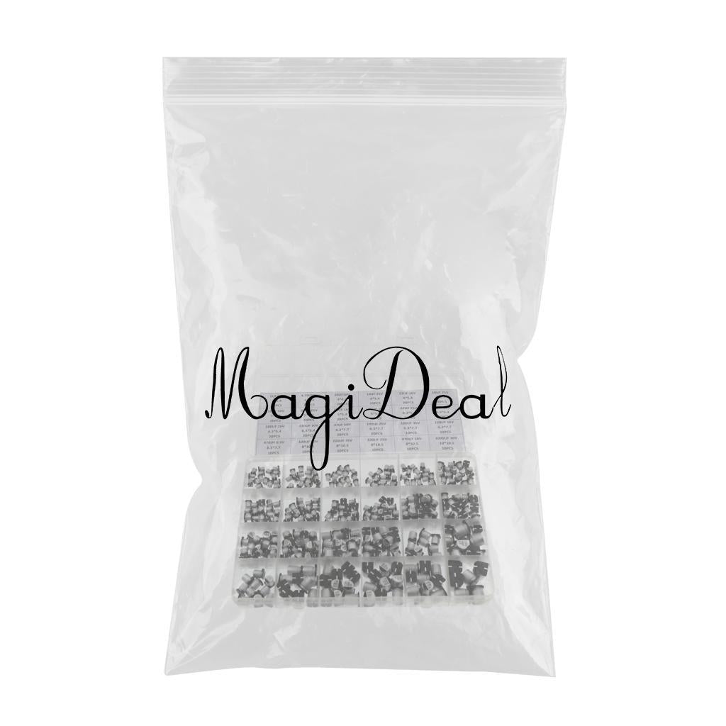 400 Pieces Aluminum Electrolytic Capacitor Assorted Kit 24Value for Video