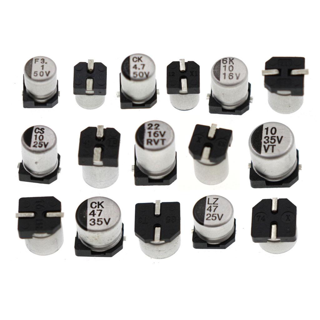 400 Pieces Aluminum Electrolytic Capacitor Assorted Kit 24Value for Video