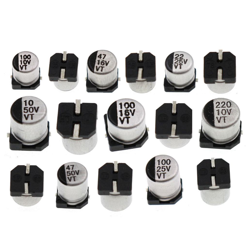 400 Pieces Aluminum Electrolytic Capacitor Assorted Kit 24Value for Video