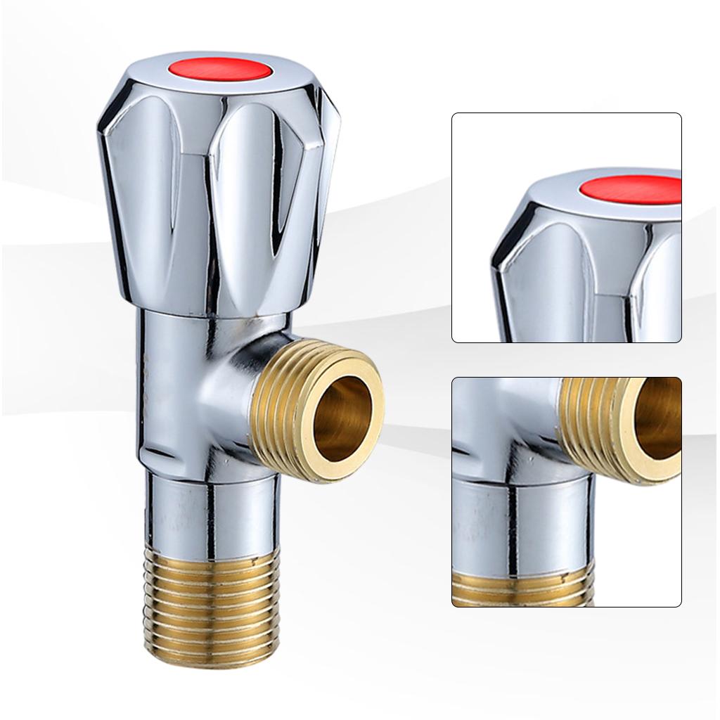 Bathroom Basin Faucet Valve G1/2 Thread Filling Valve for Toilet Accessories Red