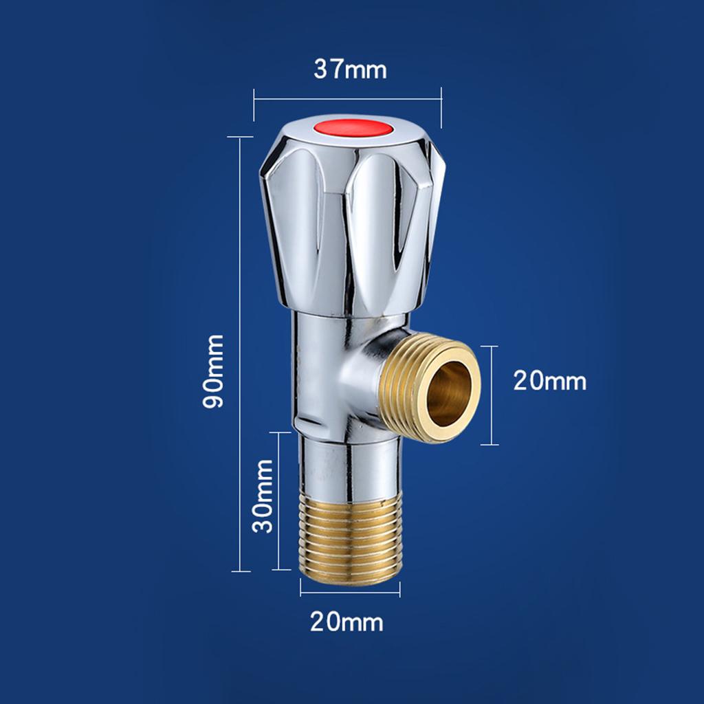 Bathroom Basin Faucet Valve G1/2 Thread Filling Valve for Toilet Accessories Red